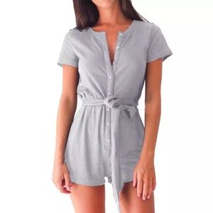 Short grey romper